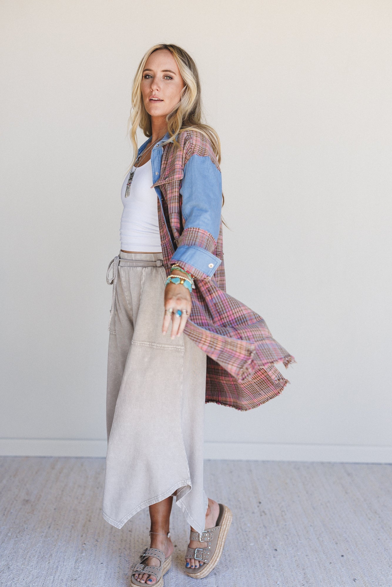 Eventide Wide Leg Pants - Khaki