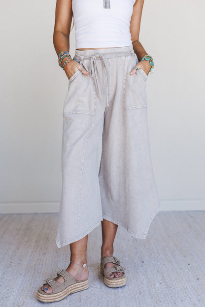 Eventide Wide Leg Pants - Khaki