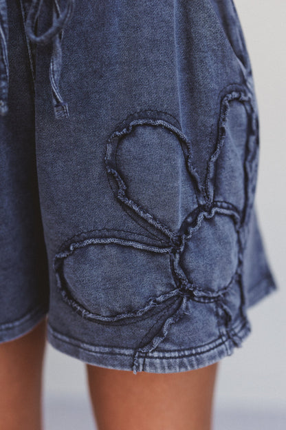 Daisy Days Patchwork Shorts - Ash