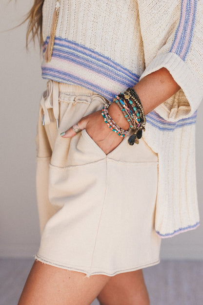 Coral Coast Terry Knit Shorts - Khaki