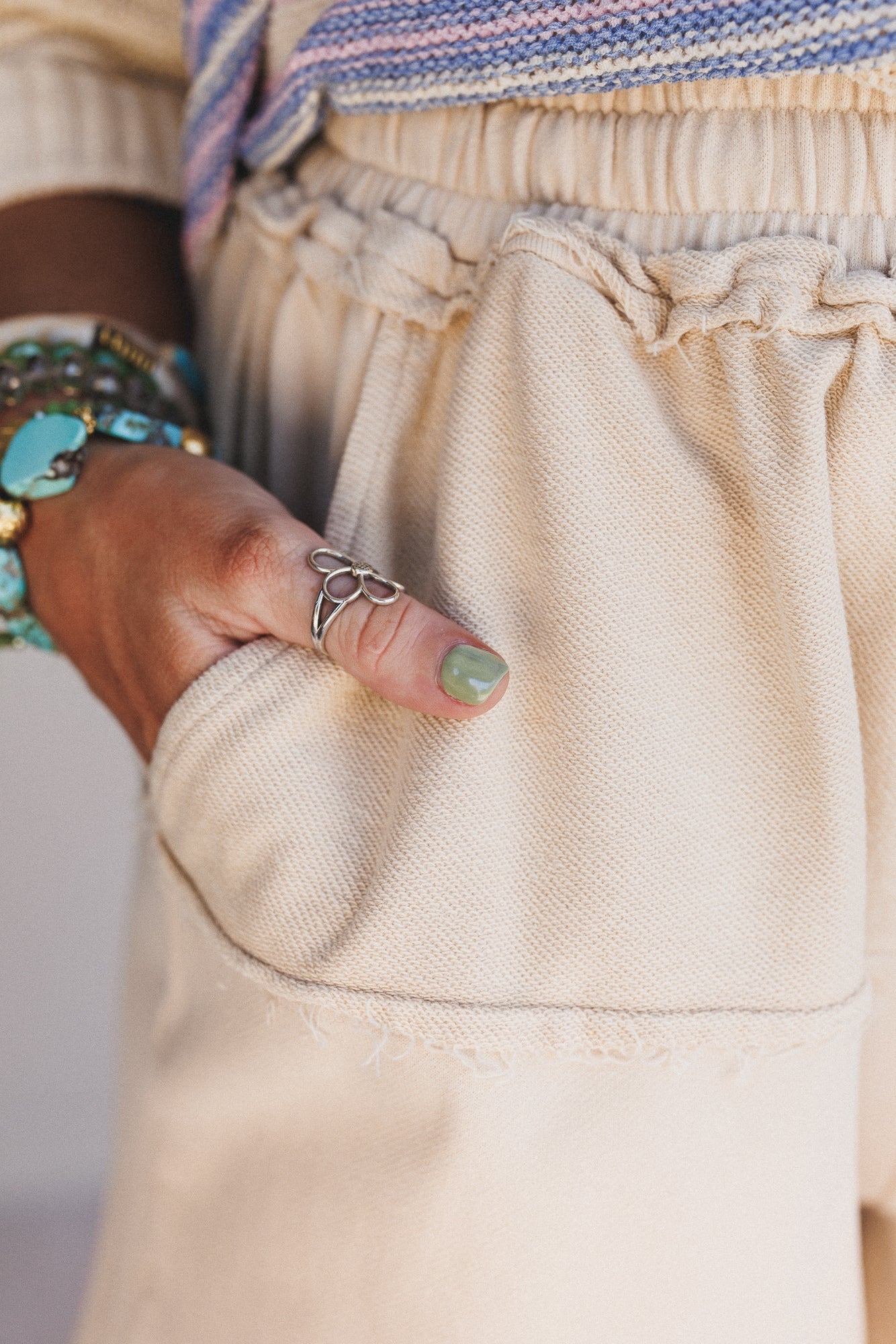 Coral Coast Terry Knit Shorts - Khaki