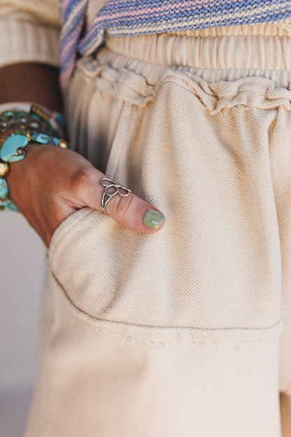 Coral Coast Terry Knit Shorts - Khaki