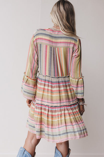 Keepsake Striped Dress - Yellow Multi