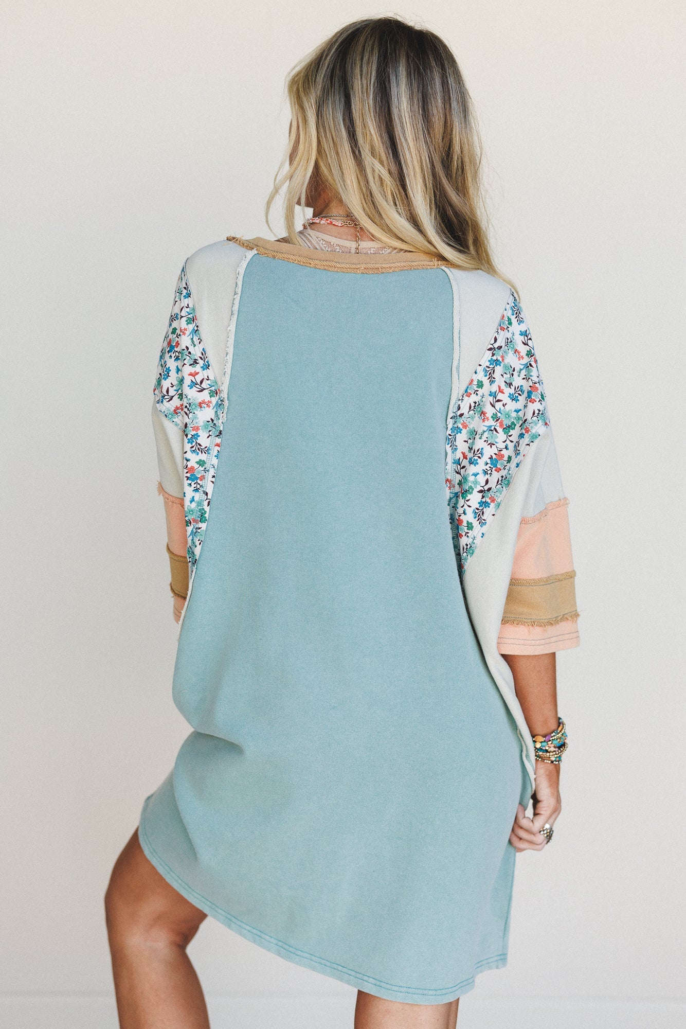Endlessly Yours Terry Knit Dress - Teal
