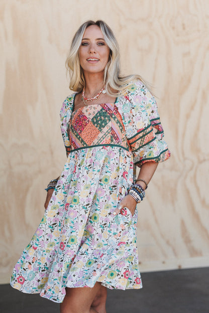 Beyond Boundaries Floral Dress - White