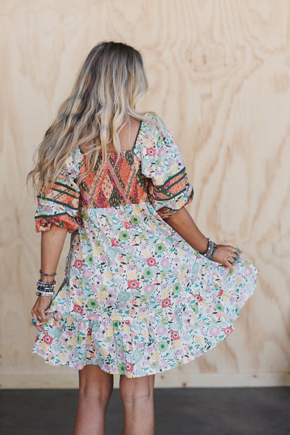 Beyond Boundaries Floral Dress - White