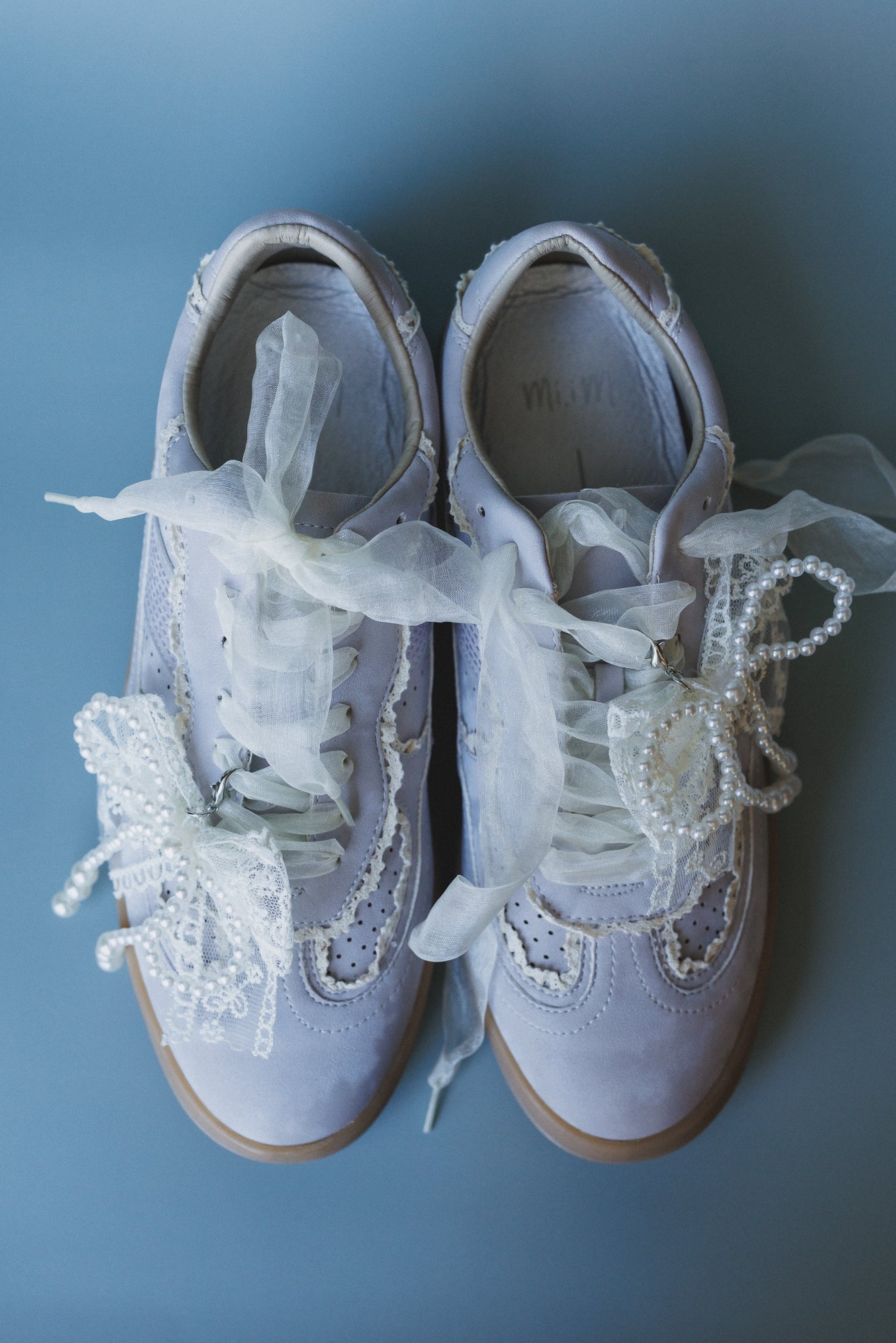 Make It Yours Bow Embroidered Sneakers - Purple