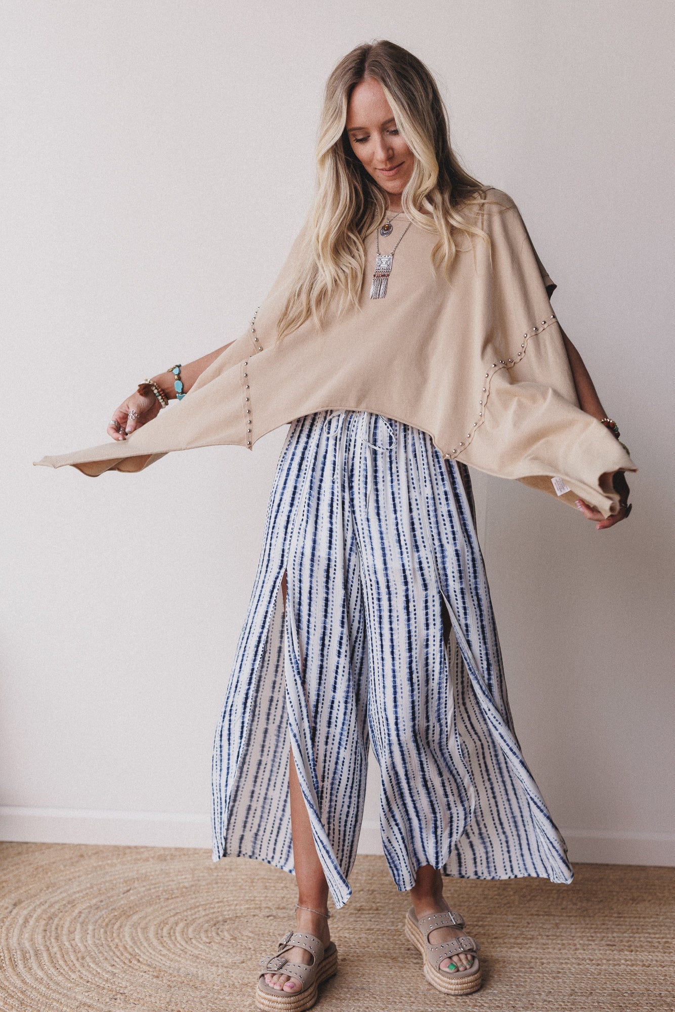 Coastal Code Striped Pants - Blue Multi