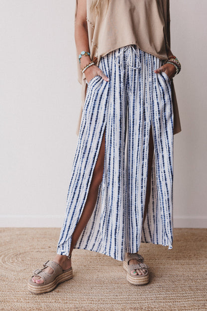 Coastal Code Striped Pants - Blue Multi