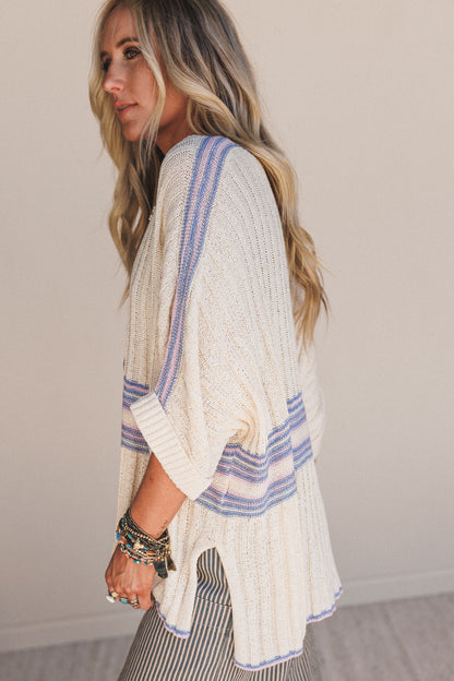 Usual Magic V Neck Top - Natural