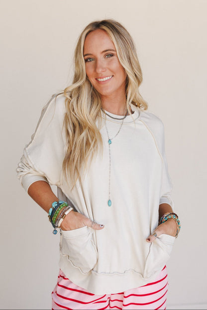 No Limits Pullover Top - Khaki