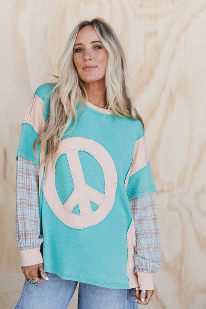 Patch Your Soul Peace Top - Green
