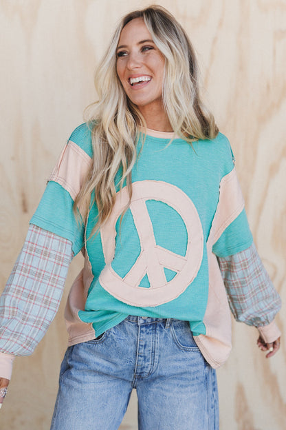 Patch Your Soul Peace Top - Green
