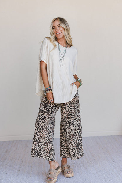 Next Stop Thermal Knit Top - Khaki