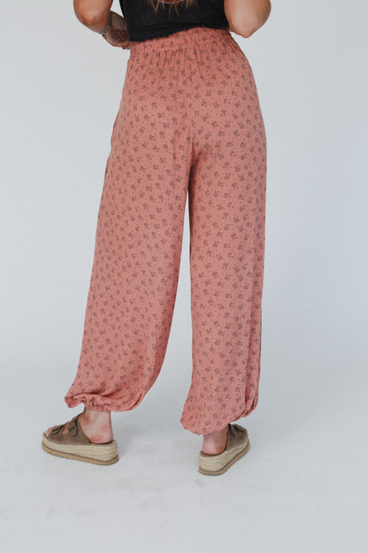 The Nest Emberlyn Wide Leg Cinched Pants - Clay