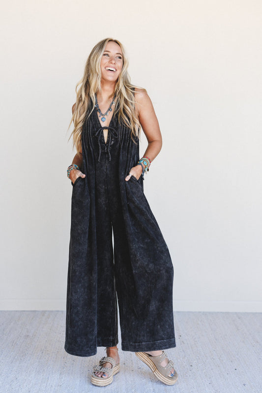 Love In Flight Jumpsuit - Black