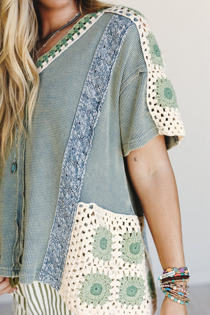 Blossom Dust Top - Blue