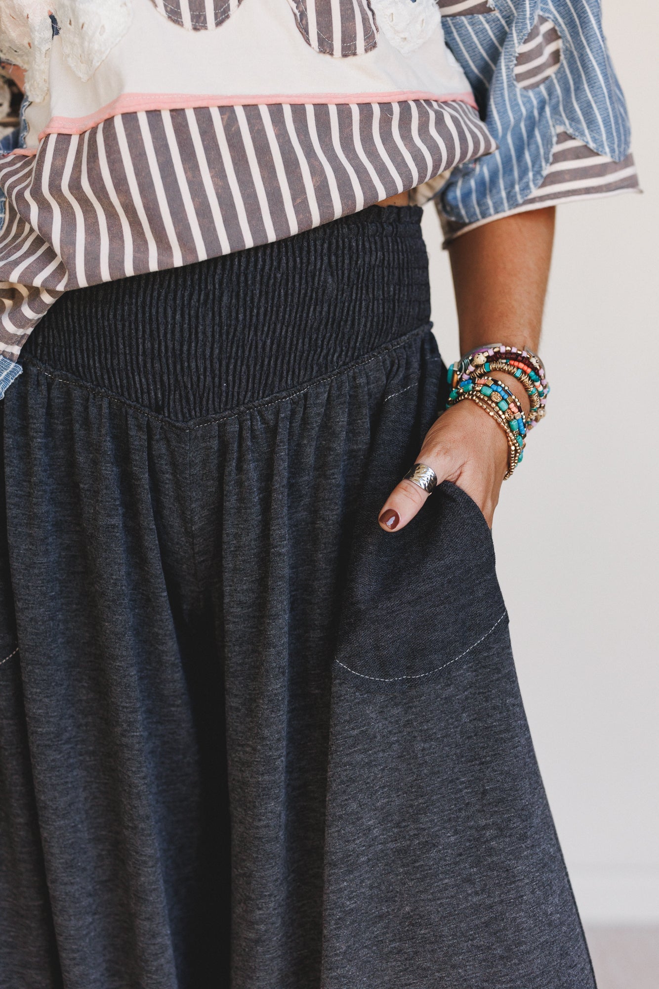 The Nest My Time Pants - Heather Charcoal