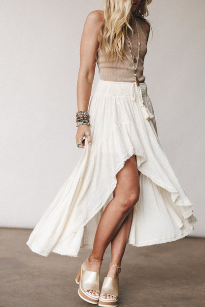 Lunara Ruffled Skirt - Off White