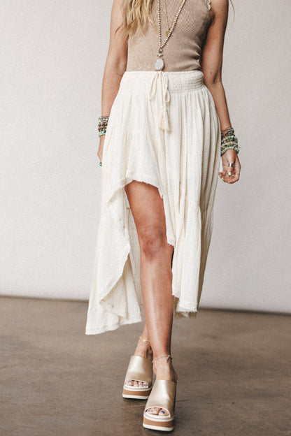 Lunara Ruffled Skirt - Off White