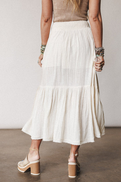 Lunara Ruffled Skirt - Off White