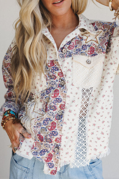 Blush Bloom Jacket - Cream