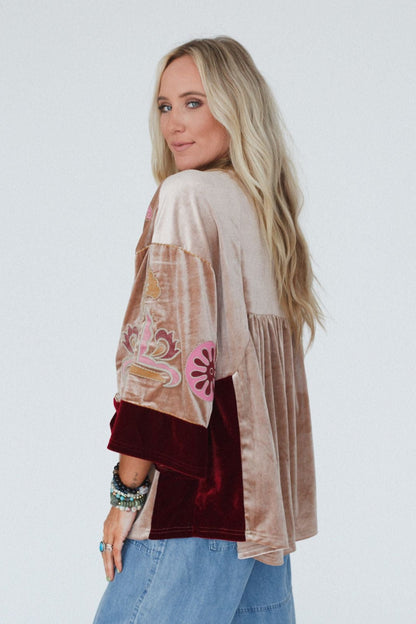 Velvet Charm Tunic - Khaki