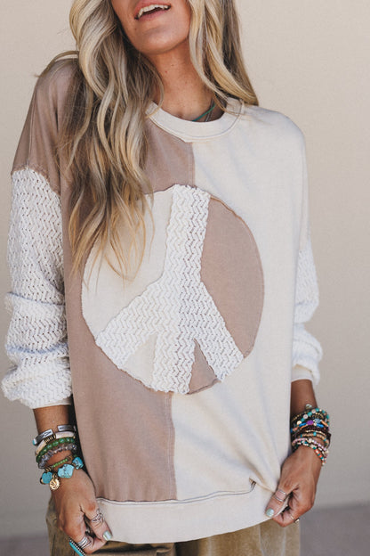 Peace Wave Knit Top - Natural