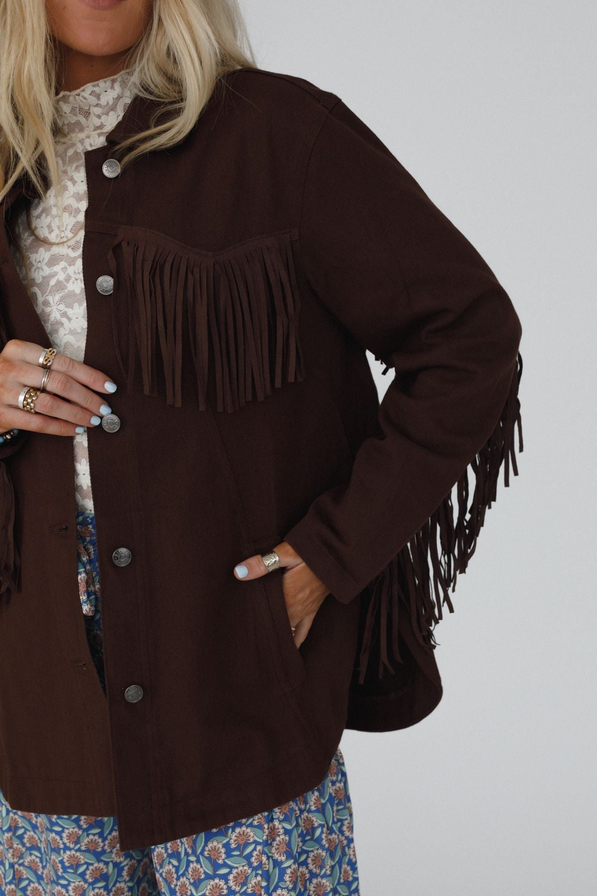 Jackson Hole Button Down Jacket - Chocolate