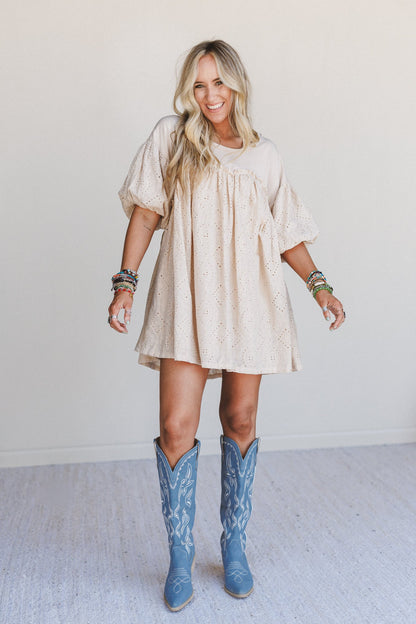 Away We Go Dress - Beige