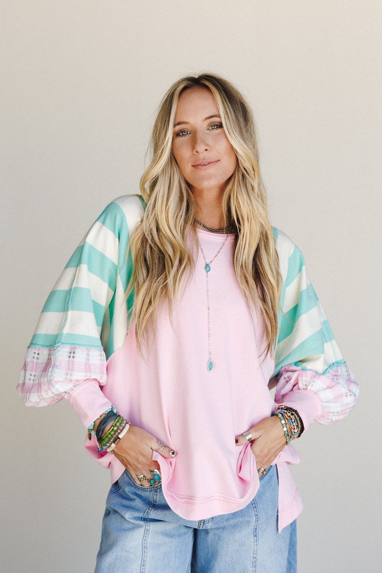 Bold Moves Contrast Top - Pink