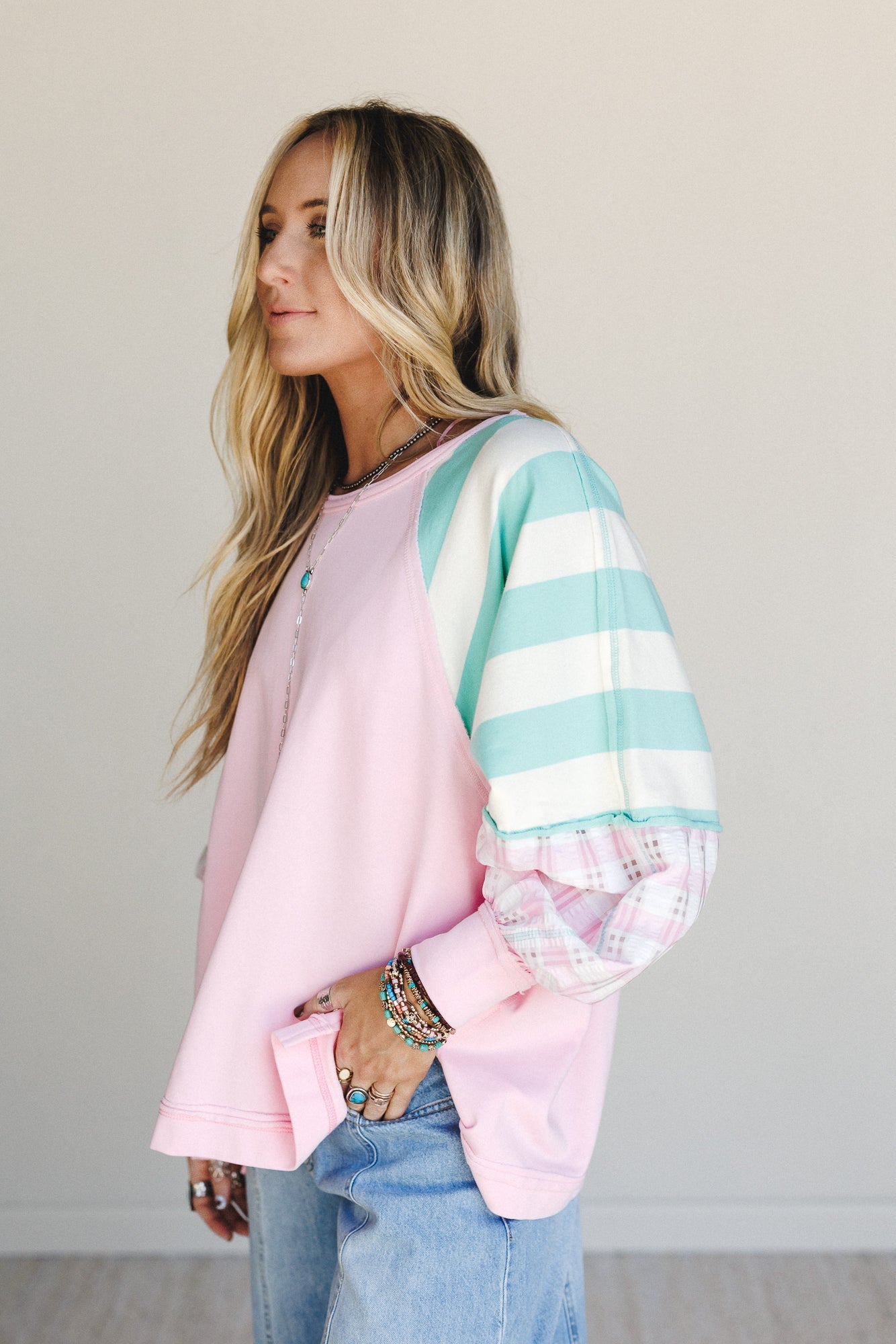 Bold Moves Contrast Top - Pink