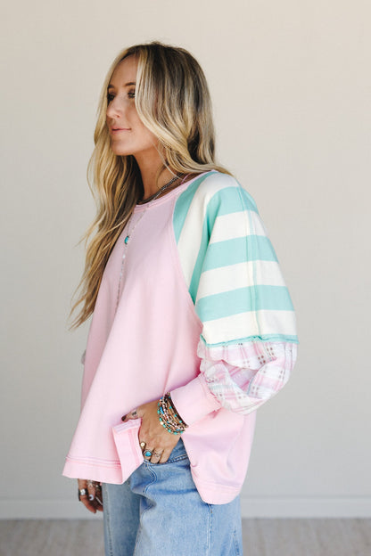 Bold Moves Contrast Top - Pink