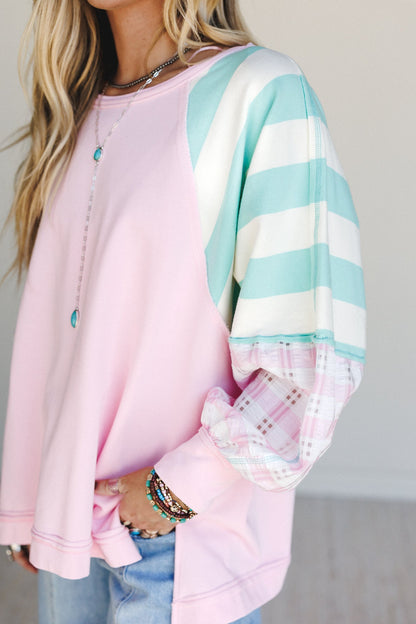 Bold Moves Contrast Top - Pink