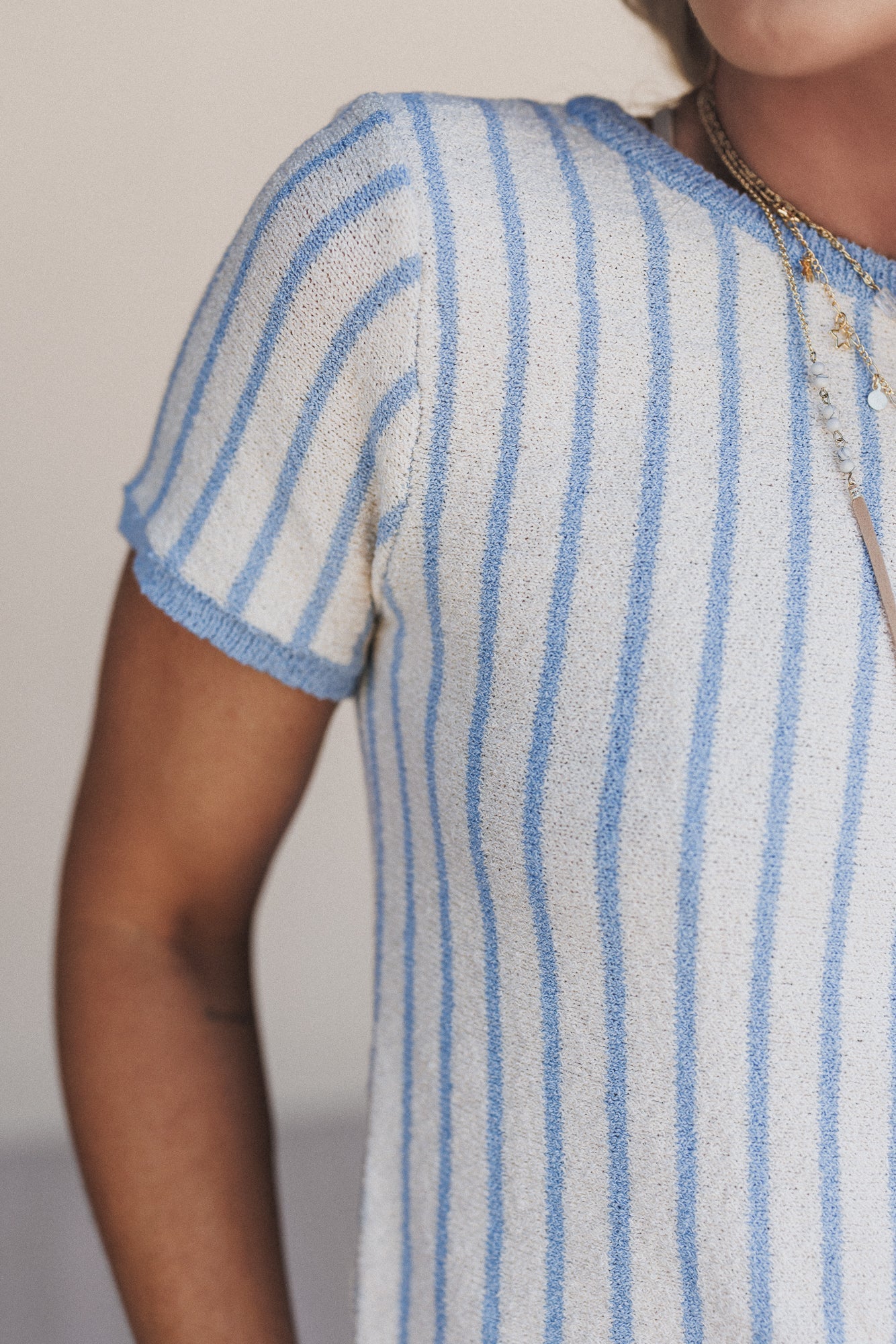 Salt Kissed Striped Top - Ivory Multi