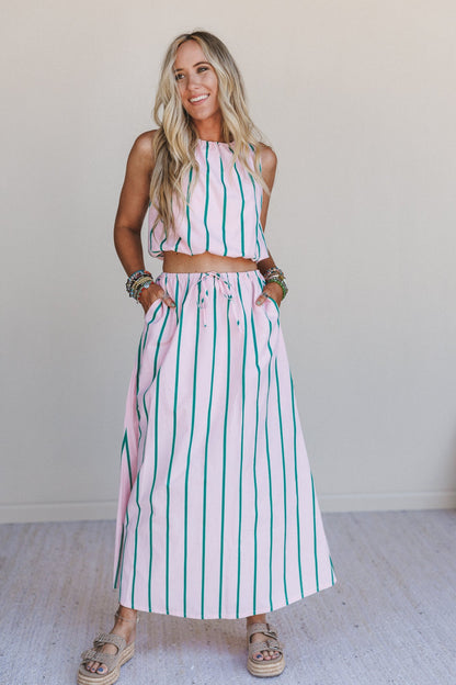 Leora Striped Set - Pink Multi