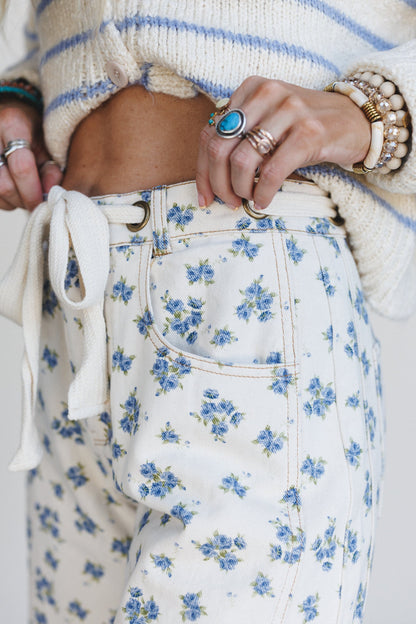 Petal Blue Barrel Leg Pants - Denim