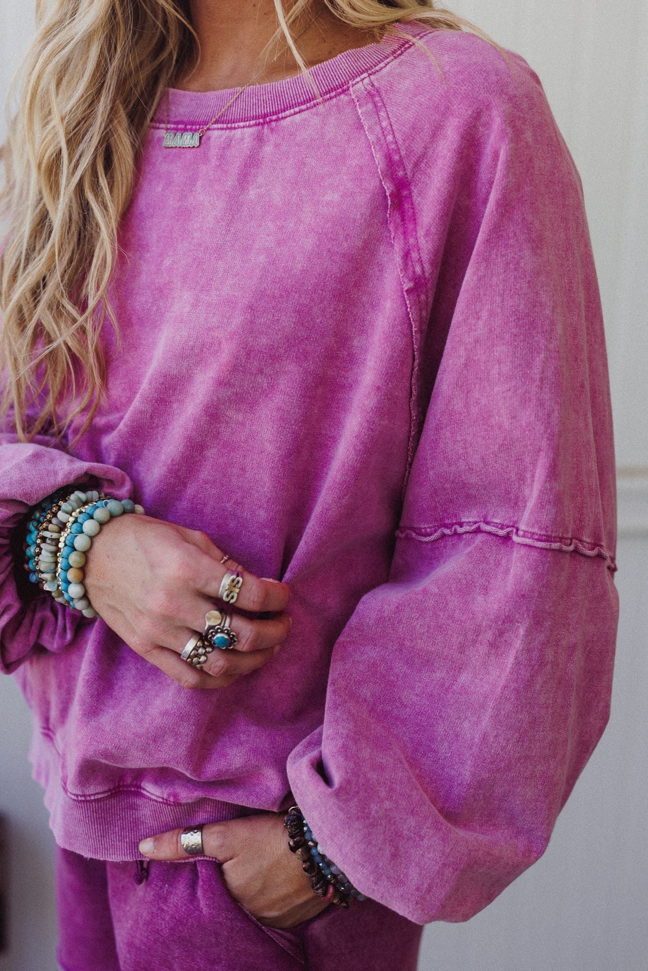 Hibiscus Haze Pullover - Orchid