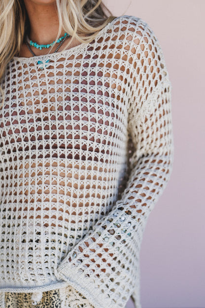 Oceania Crochet Top - Natural