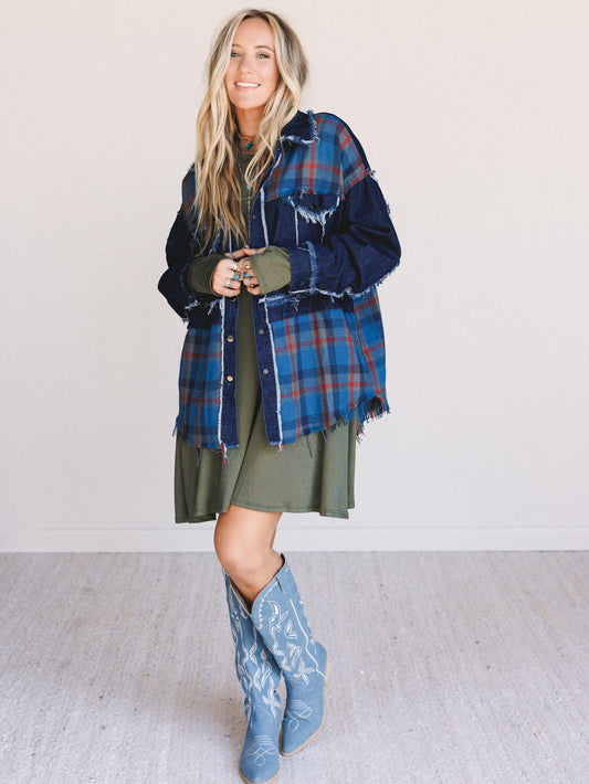 Sundown Flannel Top - Denim