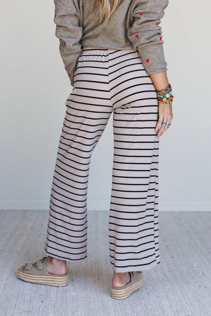 Parallel Play Stripe Pants - Mocha