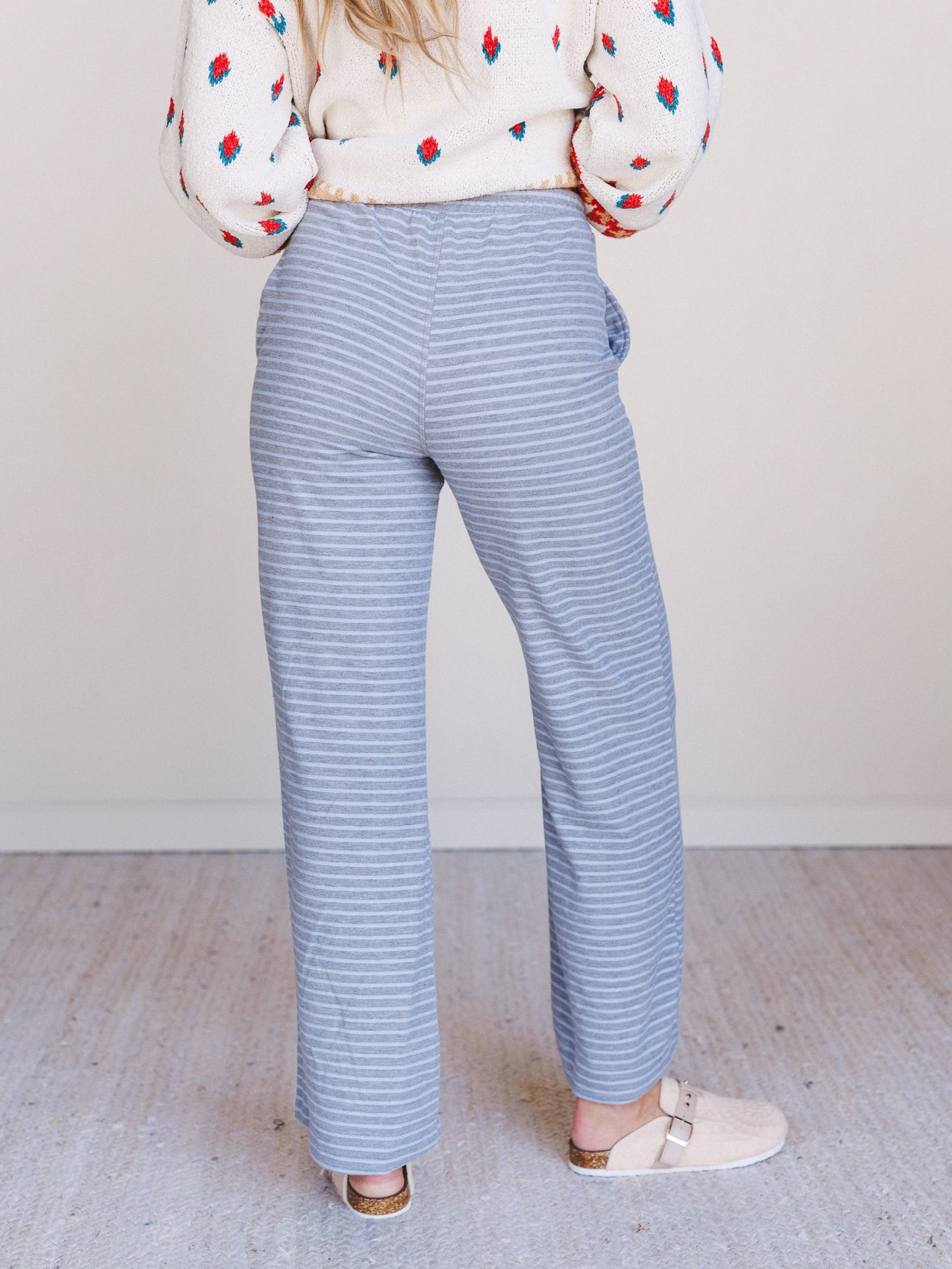 Smooth Sailing Striped Pants - Blue