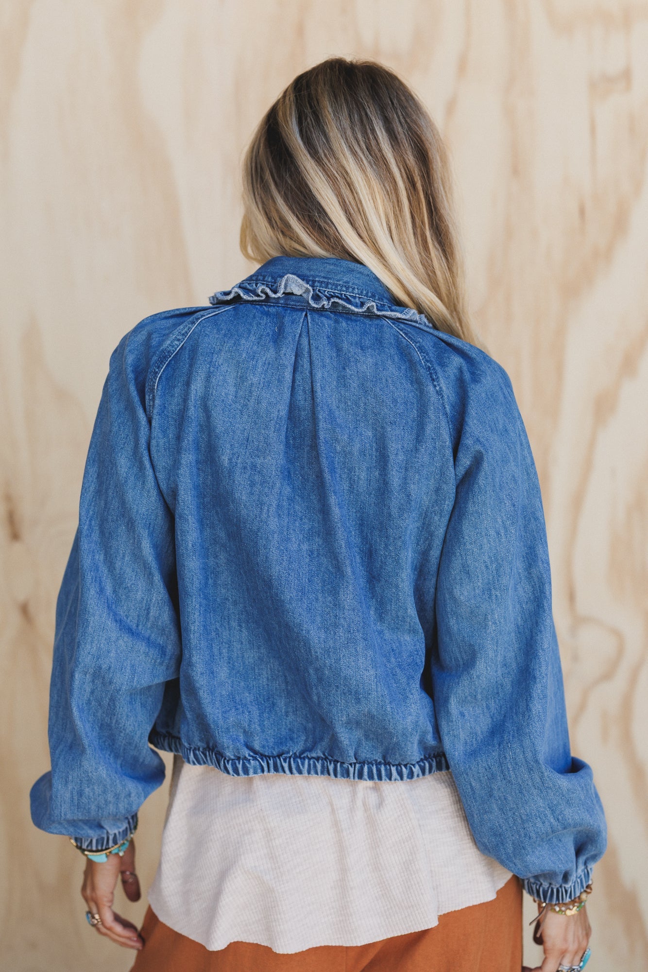 Ruffles And Thrills Denim Jacket - Denim