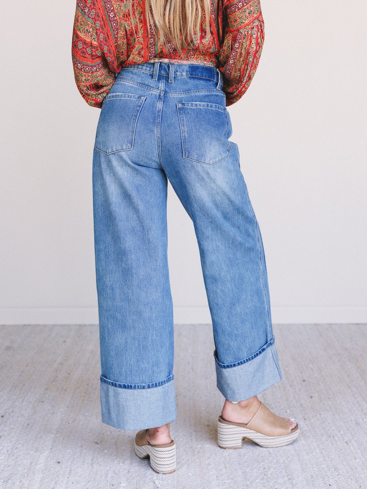 Easy Rider Cuffed Jeans - Denim
