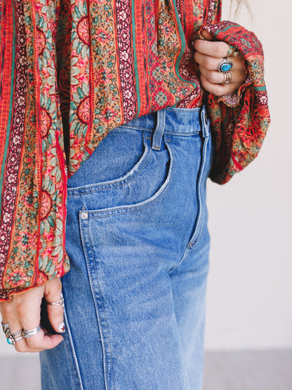 Easy Rider Cuffed Jeans - Denim