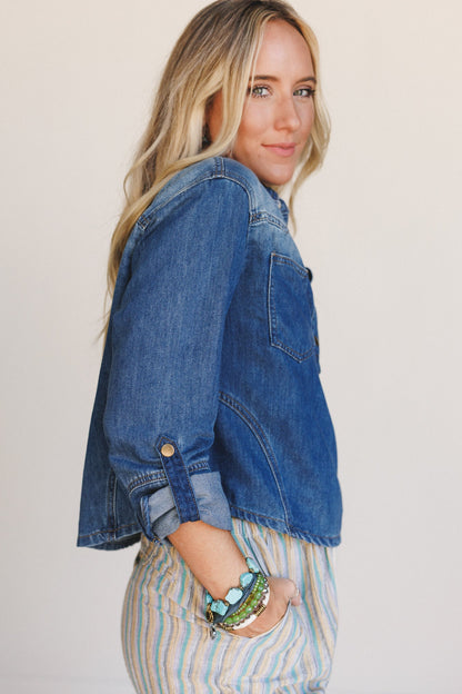 West Of Here Denim Top - Denim