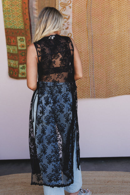Jenny Lace Duster - Black