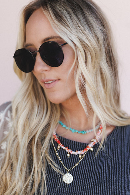 Check In Round Sunglasses - Black
