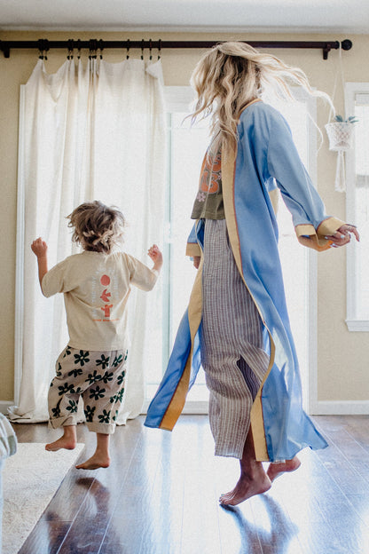 Boho Sunrise Duster - Blue