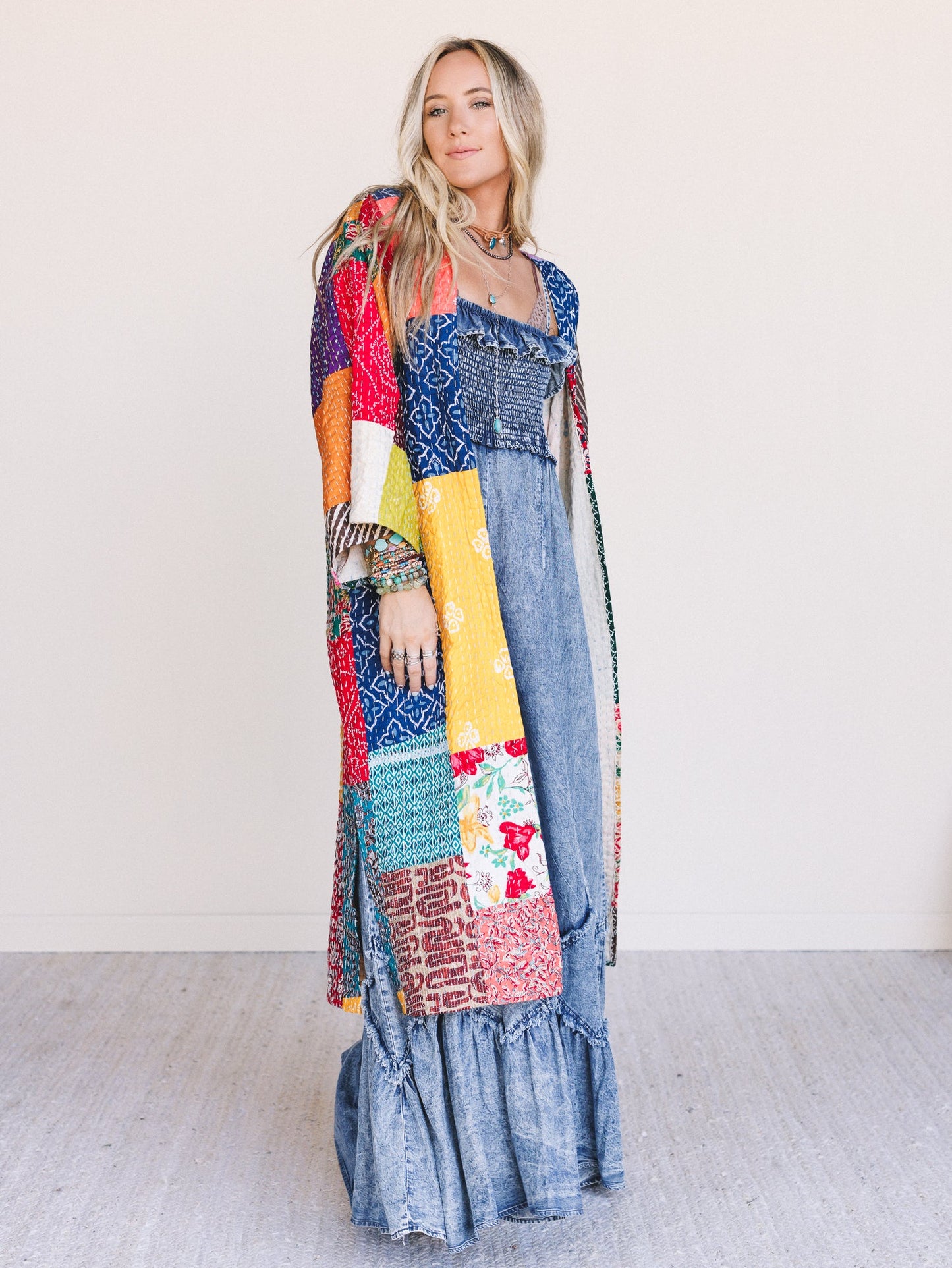 One-of-a-Kind Stargazer Quilted Kimono - Multi